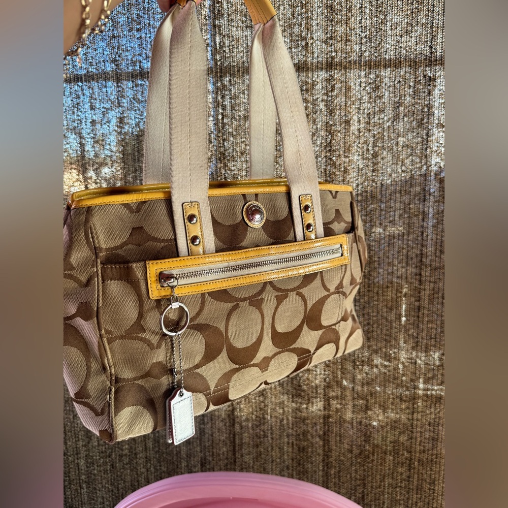 COACH Yellow tan bag